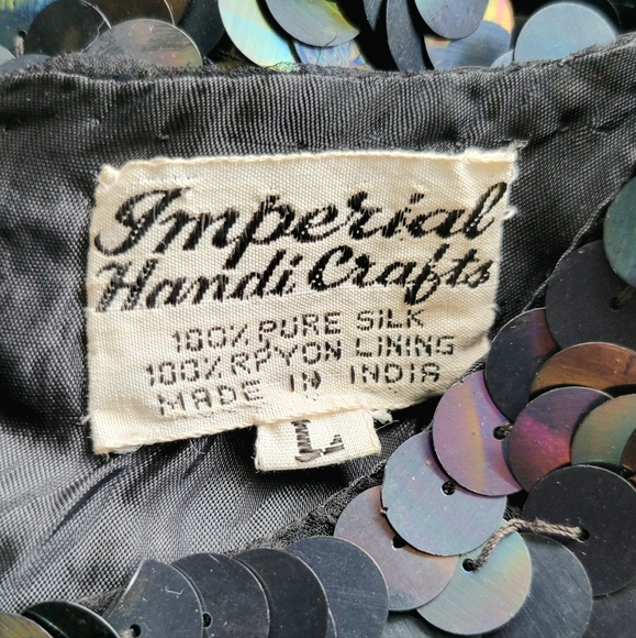 VTG Imperial Handi Crafts sequin top - Picture 5 of 8